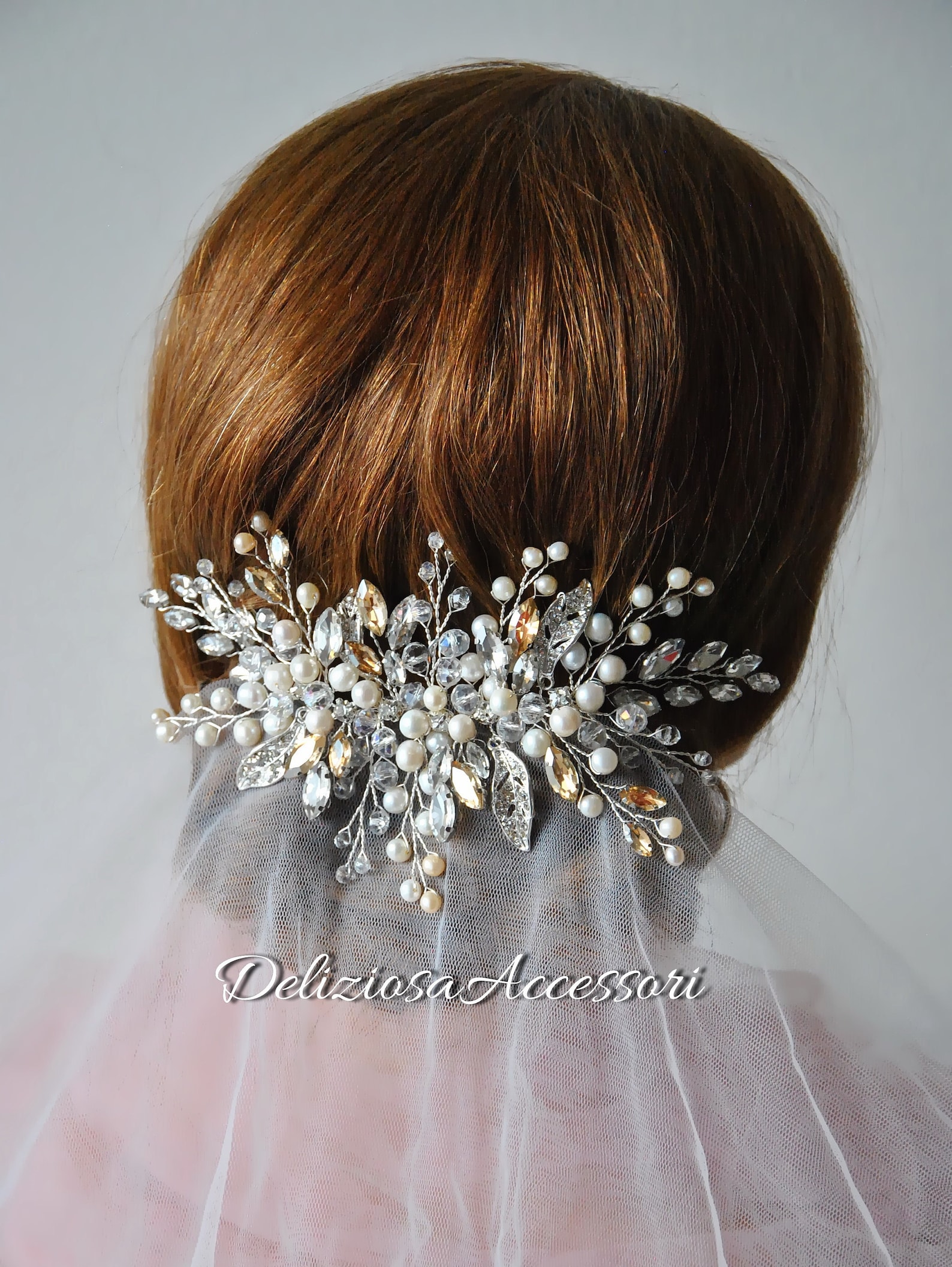 bridal diamond headpiece