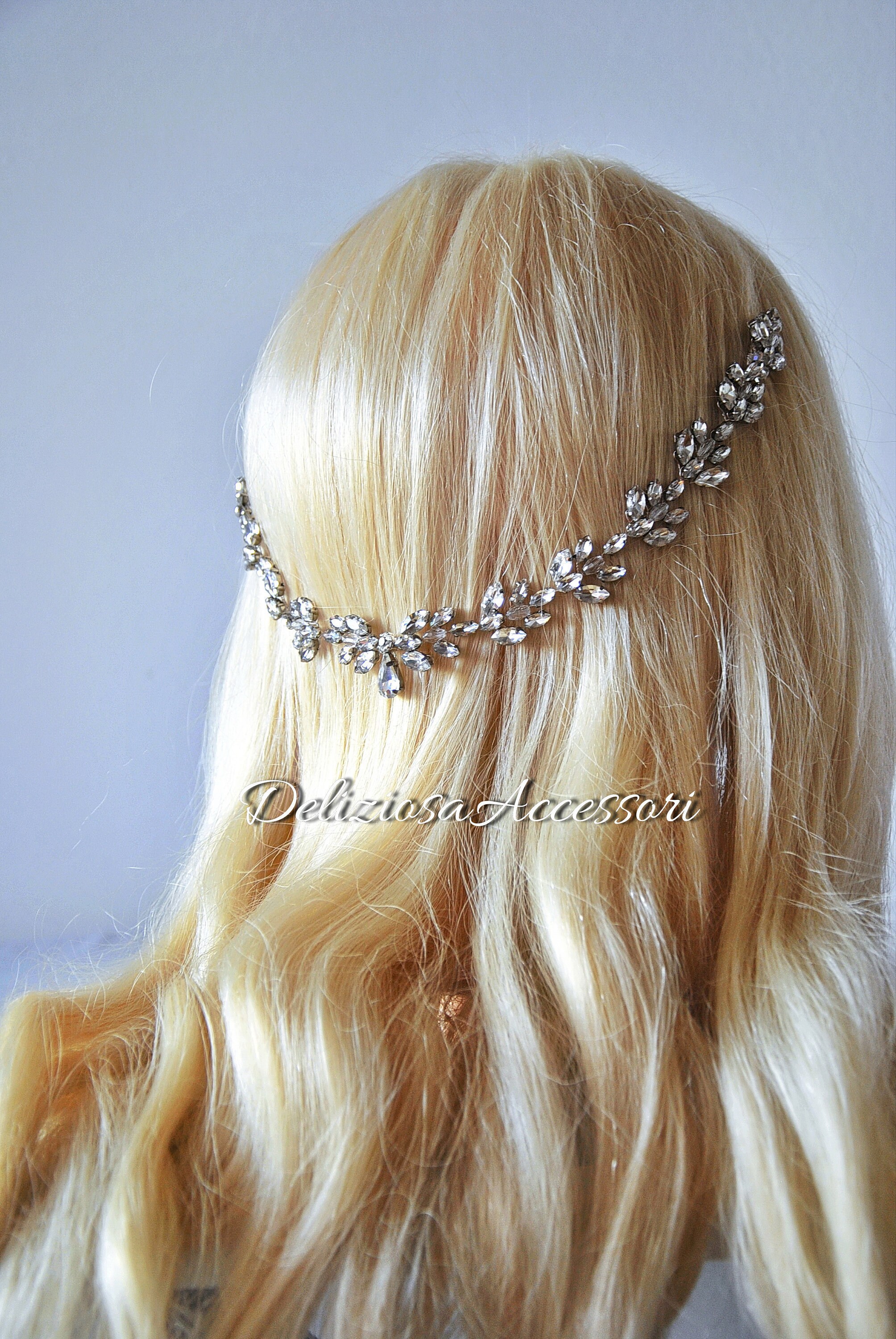 Bridal Head Chain Boho Wedding Hair Accessory Diamond Hair - Etsy Bridal Head Chain Boho Wedding Hair Accessory Diamond Hair - Etsy