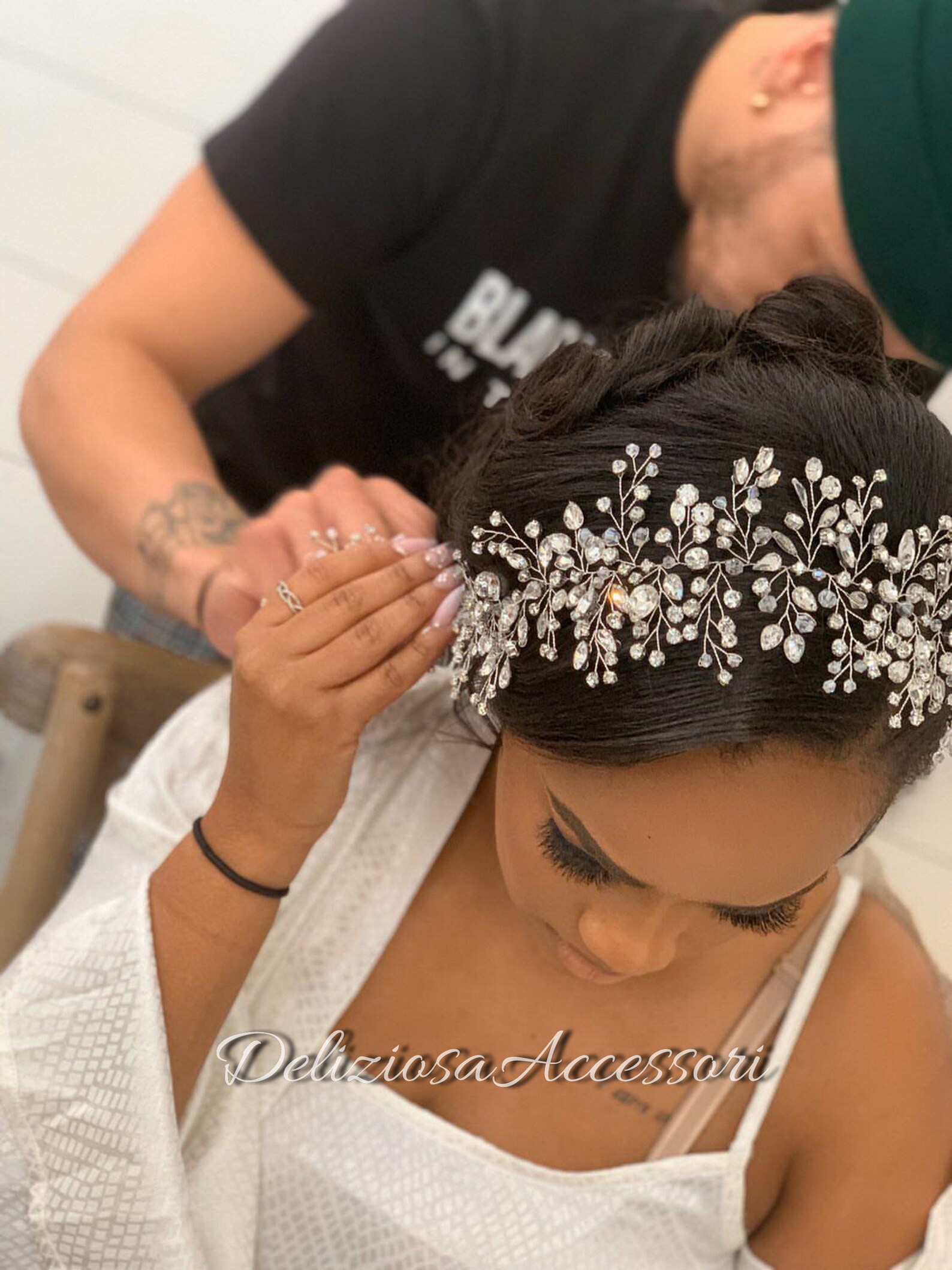 bridal forehead headpiece