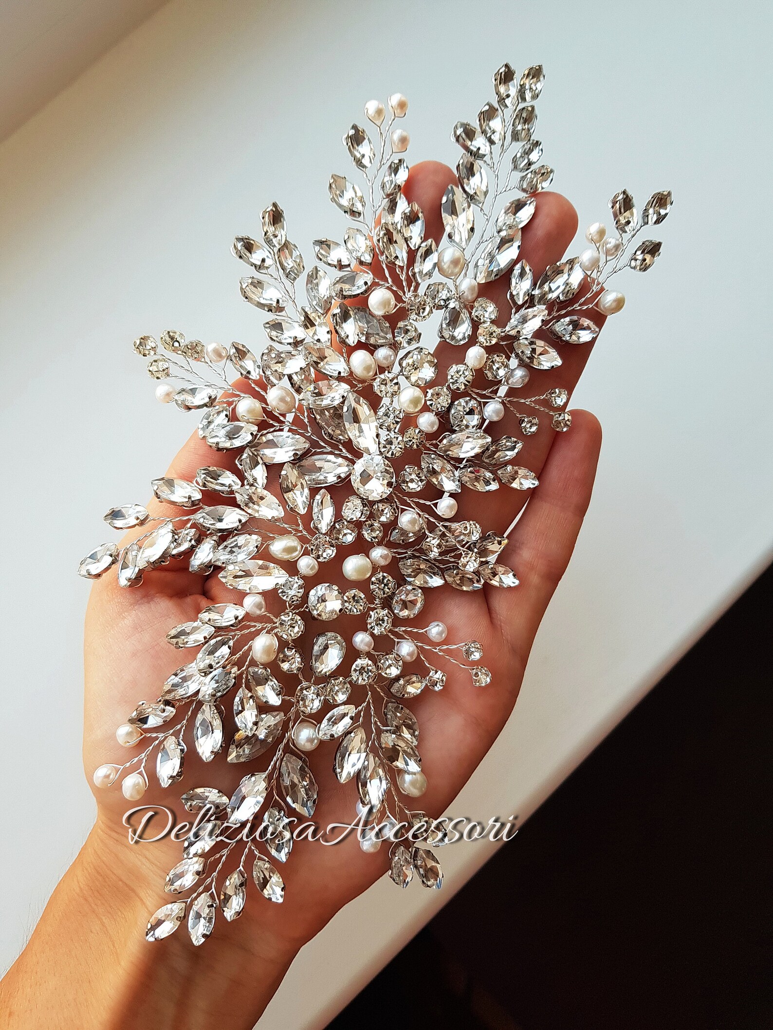 bridal diamond headpiece