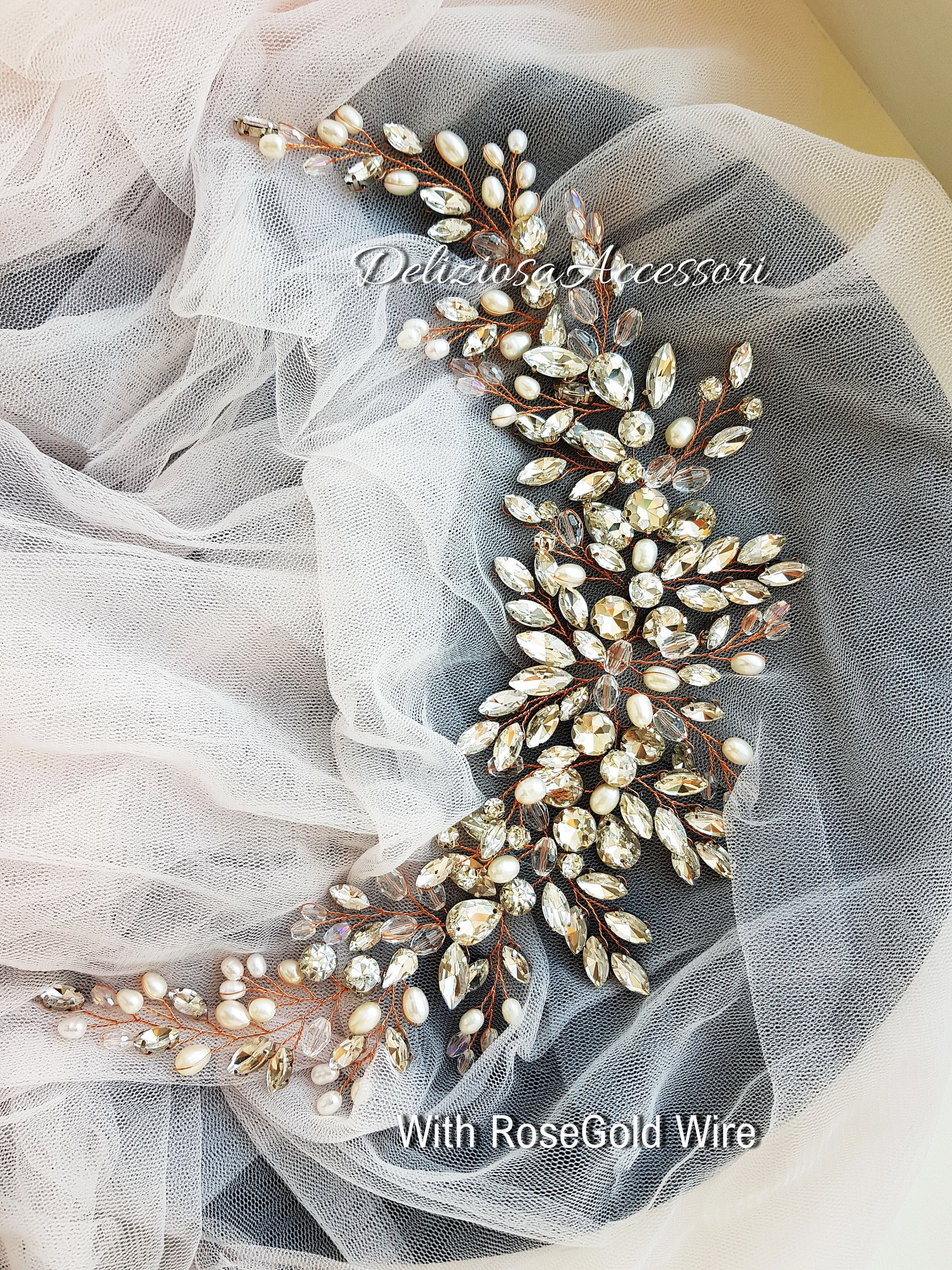 bridal diamond headpiece