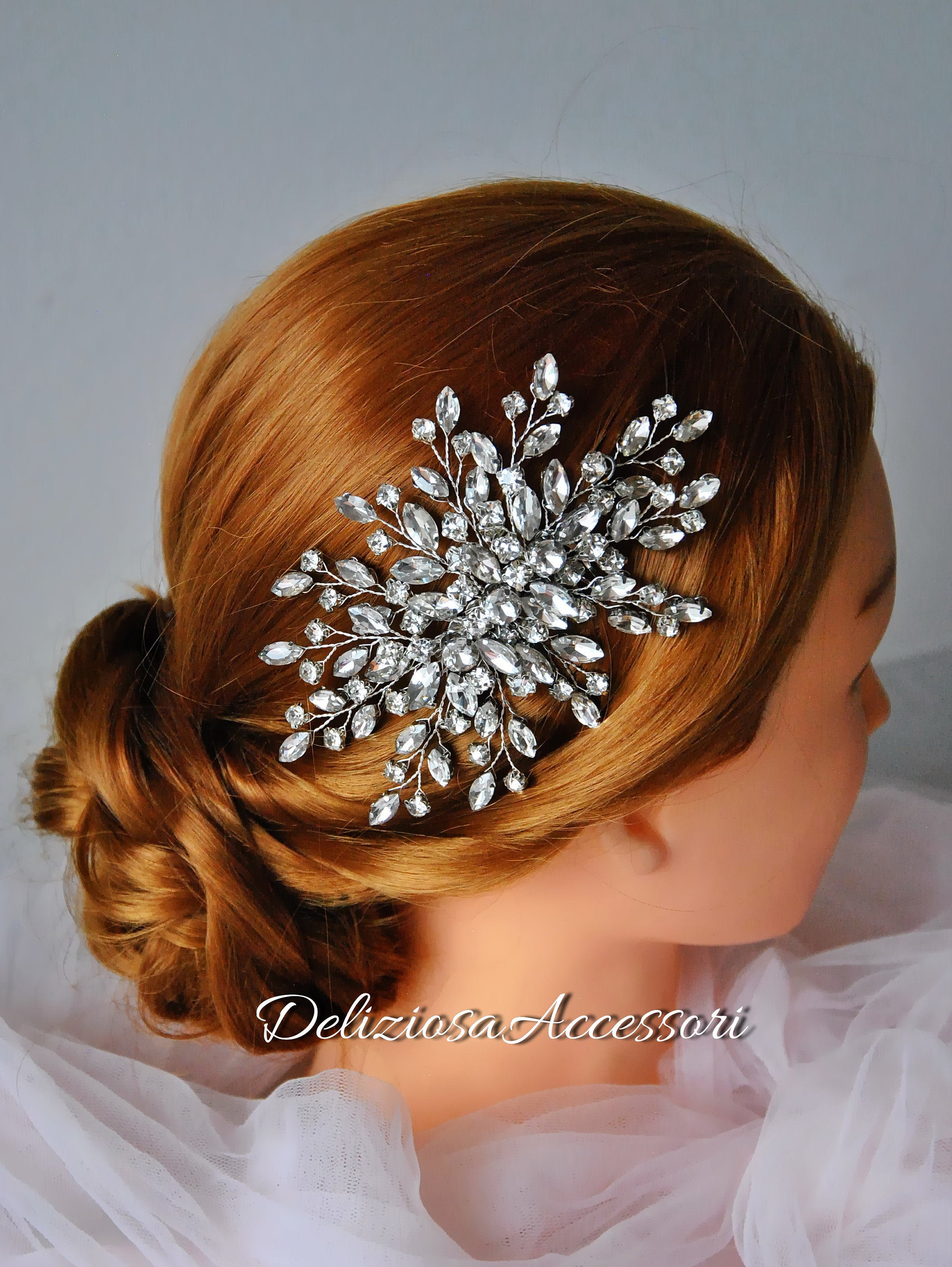 bridal diamond headpiece