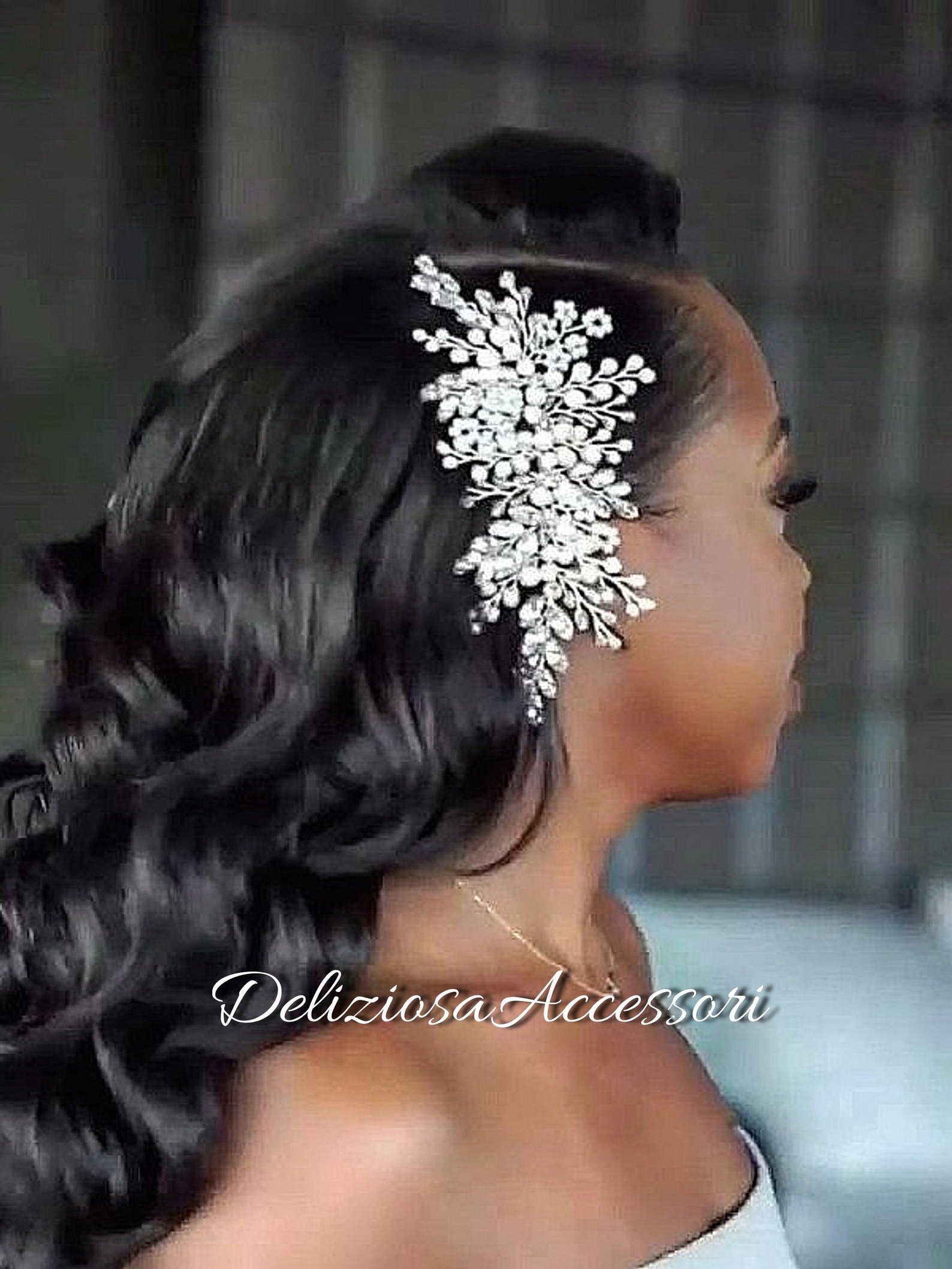 bridal diamond headpiece