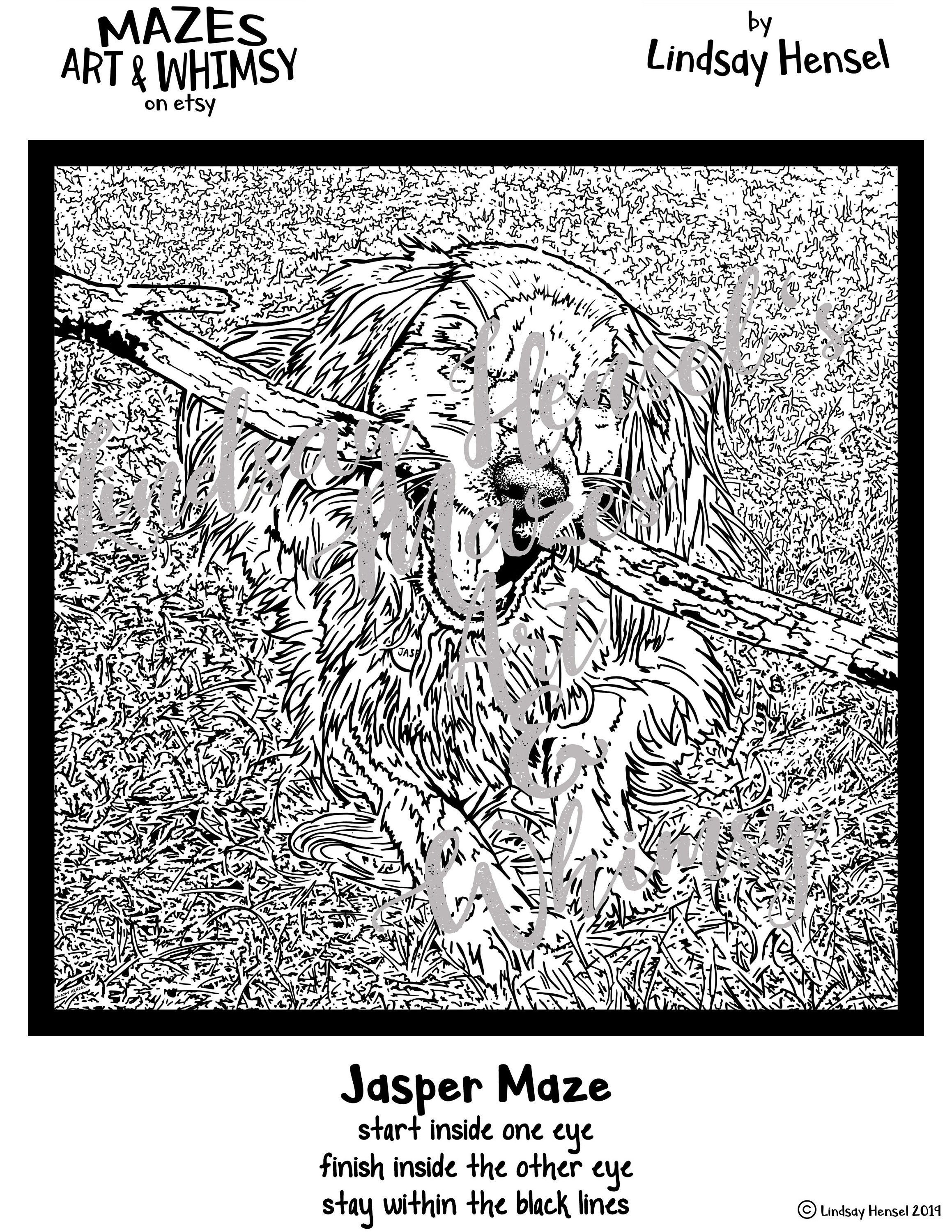 Jaze Printable Printable, Jasper's Maze - Etsy