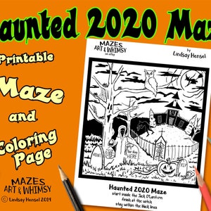 Druckbare Haunted 2020 Maze