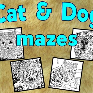 Printable Cat & Dog Mazes