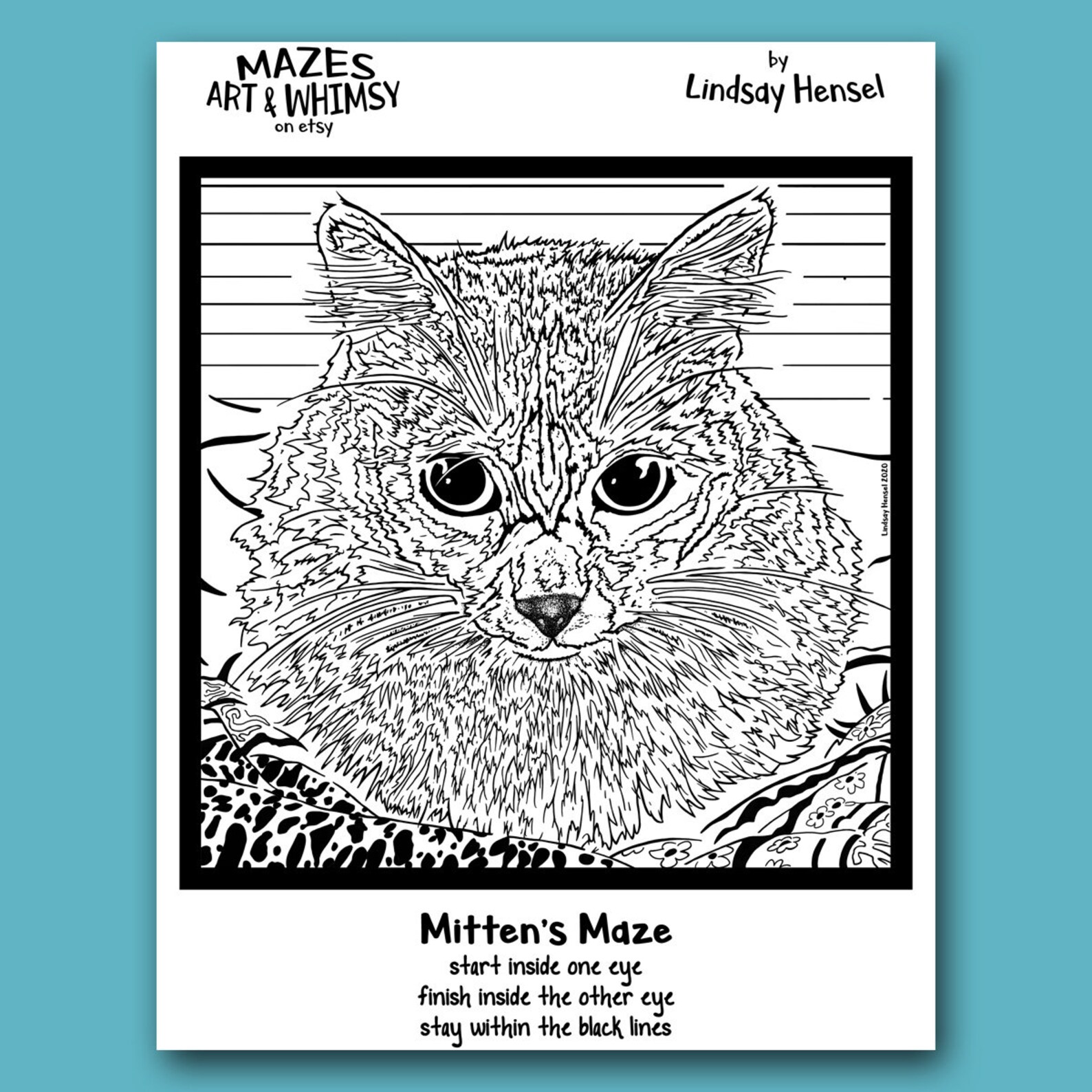 Printable Cat Maze Etsy