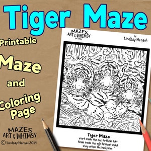 Printable Tiger Maze