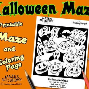 Druckbare Halloween Maze