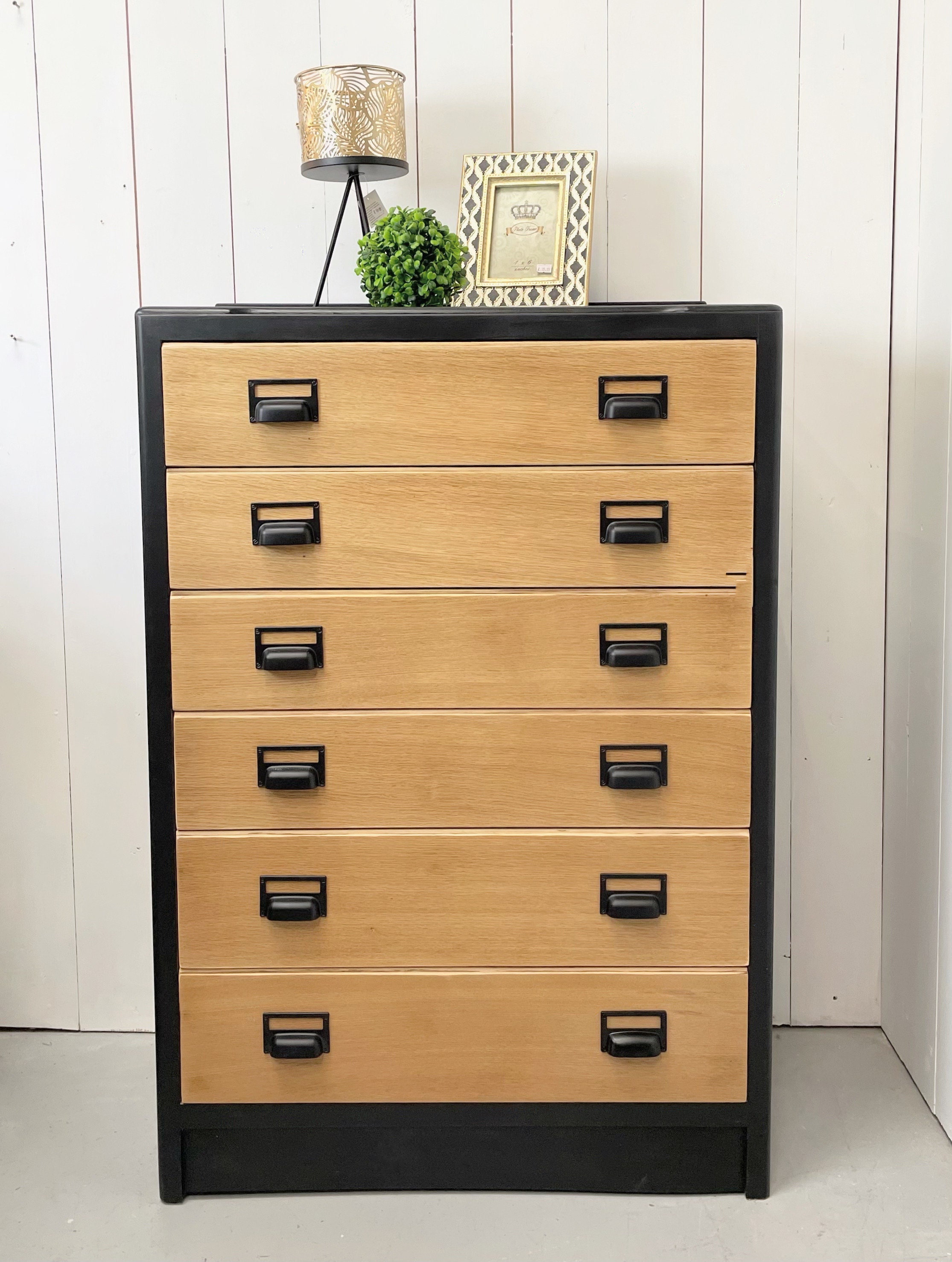 Tall boy set of six drawers Etsy
