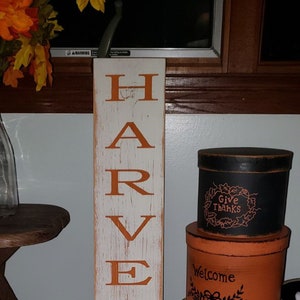 NEW HARVEST Farmhouse Primitive Wooden Sign