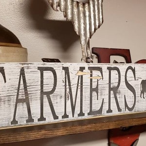 NEW 36&quot; FARMERS MARKET Farmhouse Rustic Sign