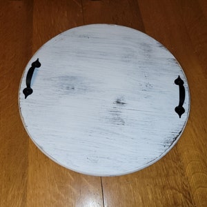 BRAND NEW 15&quot; Round Farmhouse Tray with Handles