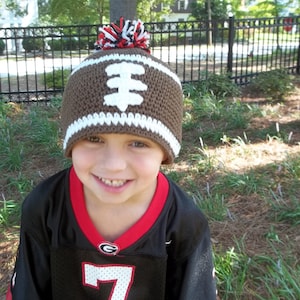 Football Hat Crochet Pattern, Sizes Newborn-Adult