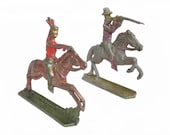 Vintage Miniature Britains Lead Soldiers and Native American Indian Figurines Toys. Lead Toy Figures, Retro, Lead game, War Game, Composite