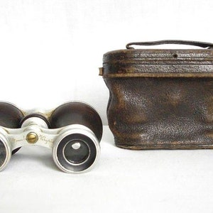 Antique Wien Opera Glasses F. BUCK Austria Theatre Binocular with Case 1930s Rare!!!