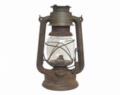 Old Vintage FEUERHAND No.275 Kerosene Oil Lantern with Original Glass, Made in Germany