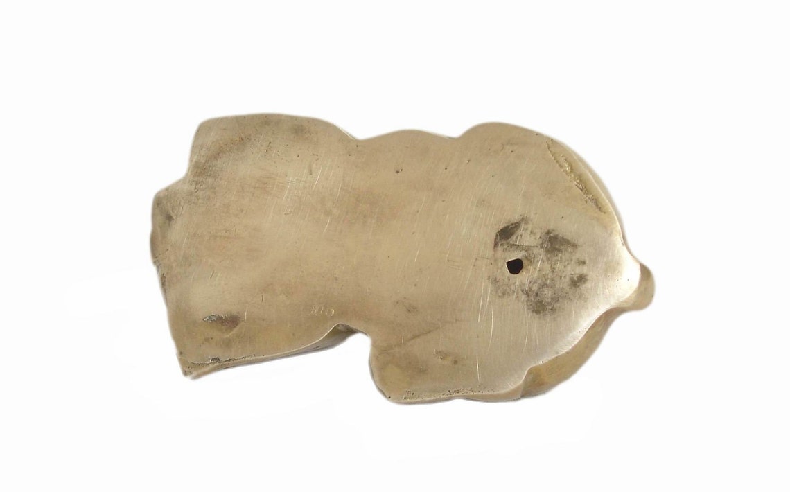 Vintage Brass Bronze Dog Shar Pei Figure Figurines Brass Dog Etsy