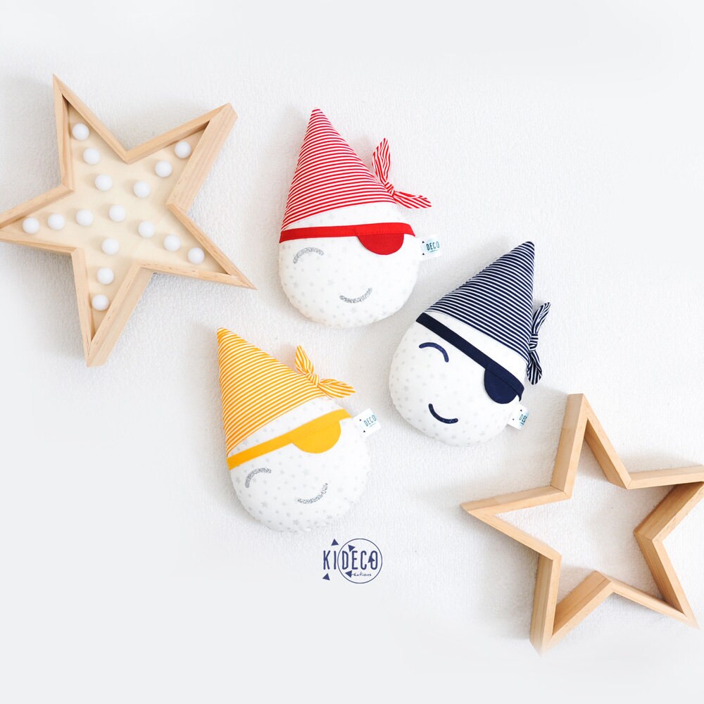 Doudou/Petit Coussin Goutte Pirate | Marin