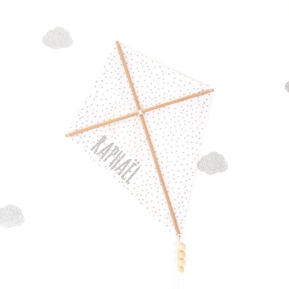 Cerf-Volant Décoratif Personnalisable | Prénom/Message & Tissu Au Choix