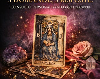 CONSULTO di 3  DOMANDE APERTE Con Tarocchi, Cartomanzia