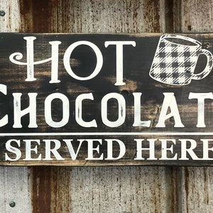 Hot Chocolate Bar Sign, Cocoa Bar sign, Christmas sign