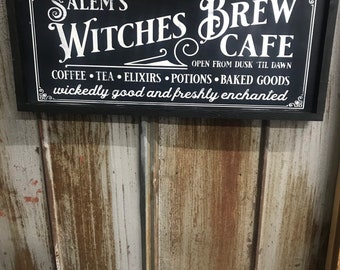 Witches Brew Sign, Witches Brew Kitchen Sign, Halloween Sign