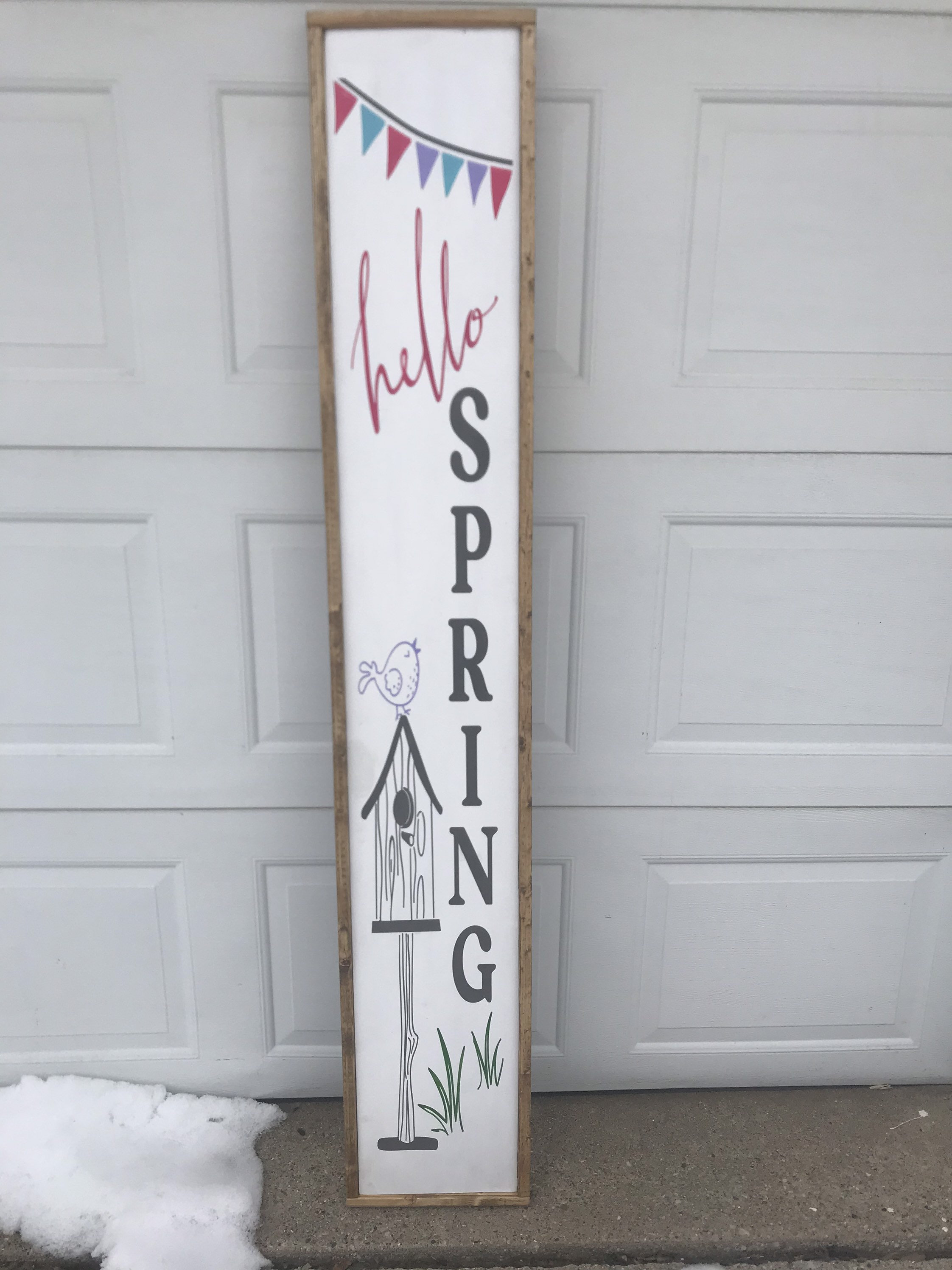 Hello Spring Porch Sign Welcome Porch Sign Funny Porch Sign | Etsy