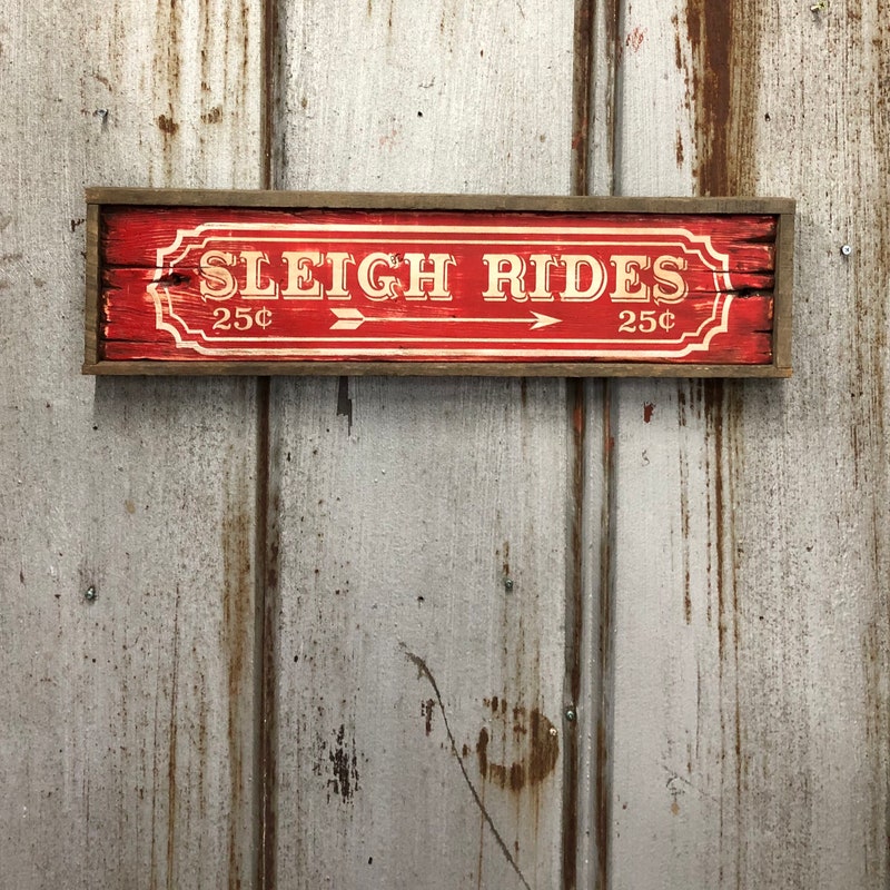 Sleigh Ride Sign - Etsy