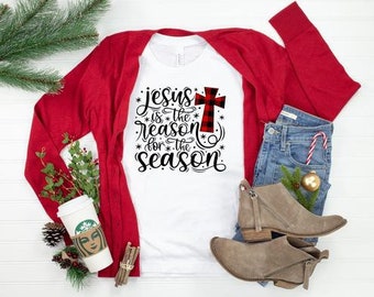 Jesus is the reason for the season | Unisex Shirt | Short Sleeve | Graphic Tee | Unisex Tees | Faith/Spiritual/Christian| Christmas