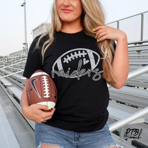 GRAPHIC TEE - Raiders Tee | Unisex Shirt | Short Sleeve | Graphic Tee | Unisex Tees | Football Mom | Black and Silver | Cheer | Cheer Mom