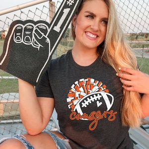 GRAPHIC TEE - Cougars Football Tee | Unisex Shirt | Short Sleeve | Graphic Tee | Unisex Tees | Cheer | Cheerleader | Football | Tee Shirt