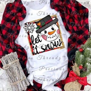 Let it Snow | Snowman |  Unisex Shirt | Short Sleeve | Graphic Tee | Unisex Tees | Christmas