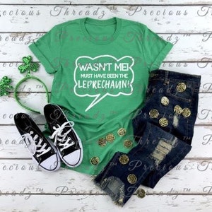 SCREEN PRINT KIDS - Twas the Leprechaun | St. Patrick&#39;s Day | Clover Day | Christmas | Youth Design | Screen Print Transfer |