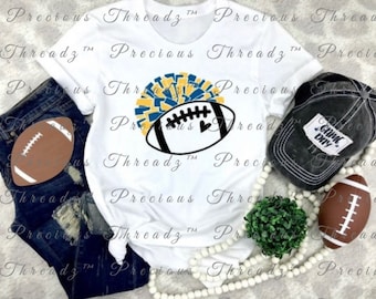 INSTANT Download - Pom Pom Cheer, Football, Smooth Style,  Football,Svg, Png, PDF