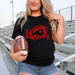 SCREEN PRINT | Buccaneers Cheer, Football, Grunge, Football, Transfer, Red and Black | Football