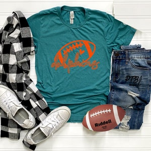 GRAPHIC TEE - Dolphins Tee | Unisex Shirt | Short Sleeve | Graphic Tee | Unisex Tees | Football Mom | Orange and Teal | Cheer | Cheer Mom