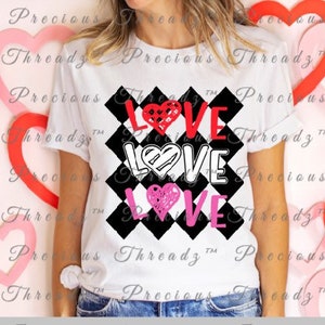SOFORTIGER Download - Retro Checkboard Love, Lovers, Valentinstag, Liebe, SVG, Valentines PNG, pdf