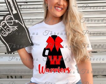 INSTANT Download - Warriors Cheer Megaphone 2 Color Design, Football, Cheer, Warriors, Svg, Png, PDF