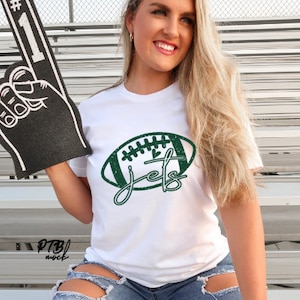 GRAPHIC TEE - Jets Tee | Unisex Shirt | Short Sleeve | Graphic Tee | Unisex Tees | Football Mom | Green and White | Cheer | Cheer Mom