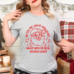 INSTANT Download - Tell Me What you Want  | Christmas | Vintage Santa |  Santa | Tee Design, Svg, Png, PDF