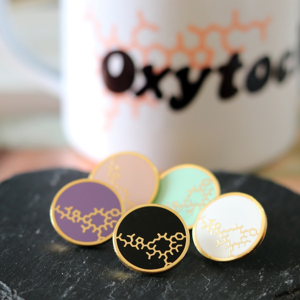 Oxytocin enamel pin badge , breastfeeding , hypnobirthing, doula, midwife, baby wearing , new mum gift,