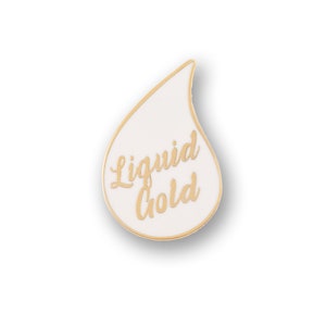 Liquid Gold Enamel Lapel pin badge , Breastfeeding Mother Gift, midwife, doula, breastfeeding supporter image 2