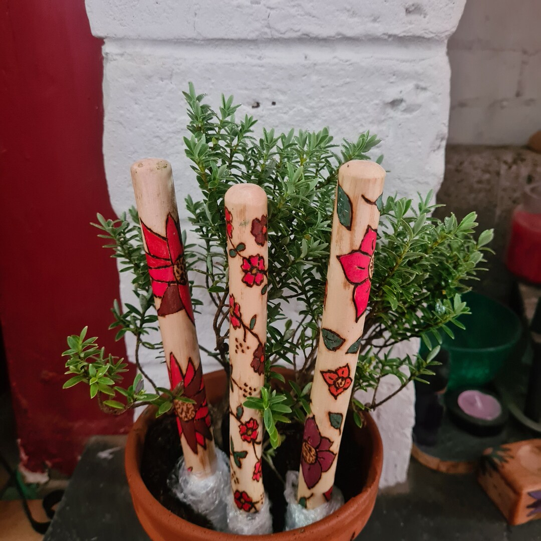 Hazel Plant Stakes X 3, Plant Supports, Indoor Pots, Flower Beds