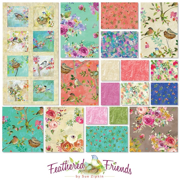 Feathered Friends - Build Your Own FQ Bundle - by Sue Zipkin for Clothworks