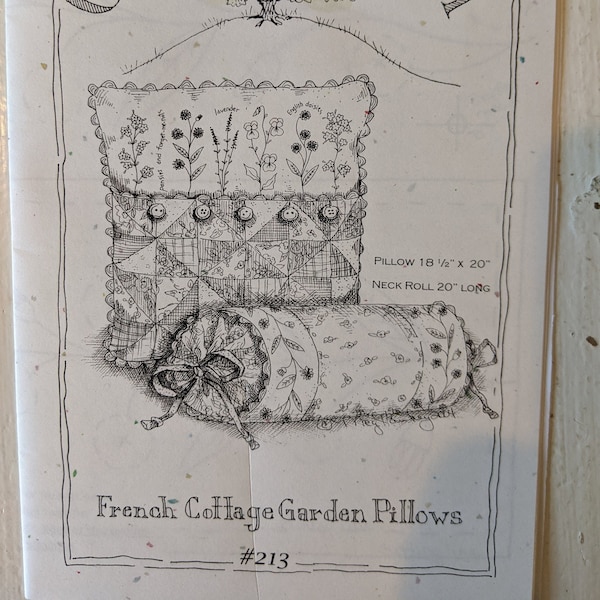 French Cottage Garden Pillows Pattern by Meg Hawkey of Crabapple Hill #213