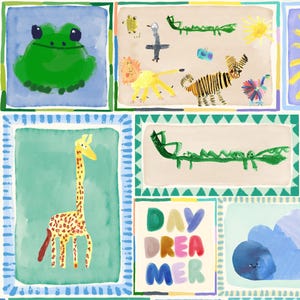 Patchwork Sky  - Patchwork Collection by Wee Blue Bell - Lewis and Irene - Blue