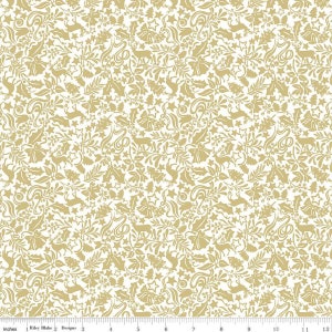 LIberty Woodland Christmas Collection - Gold - Riley Blake Designs - By the Half Yard