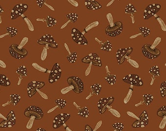 Mushrooms  - Dark Forest by Melissa Wang for Studio E Fabrics- By the Half Yard