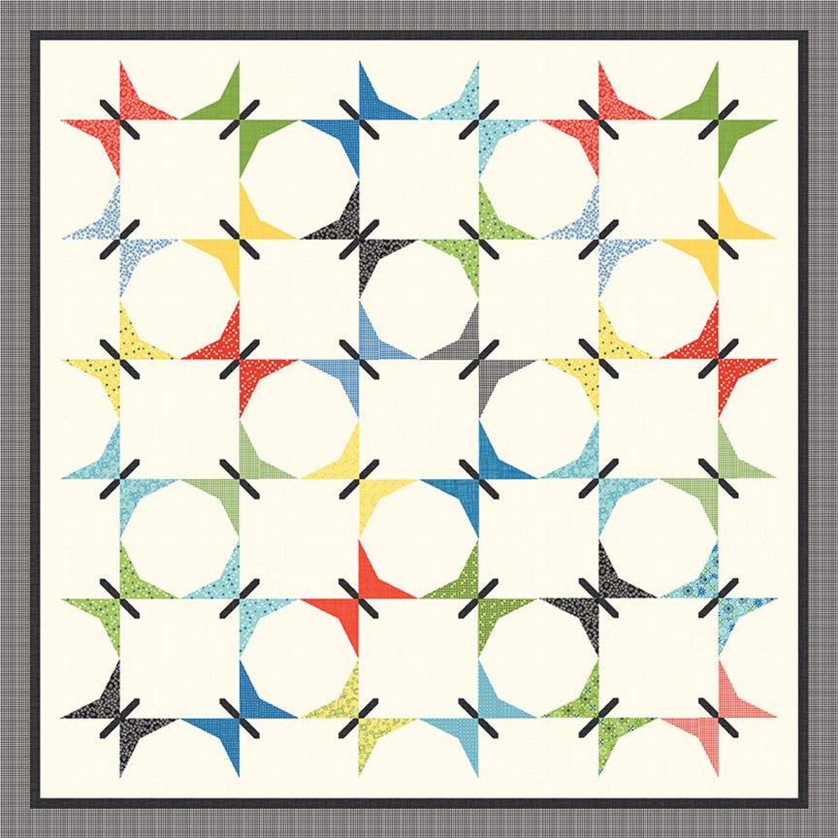 Flutterby Quilt Kit- Oh Happy Day! 10" Stacker  plus pattern and Tri Recs Ruler